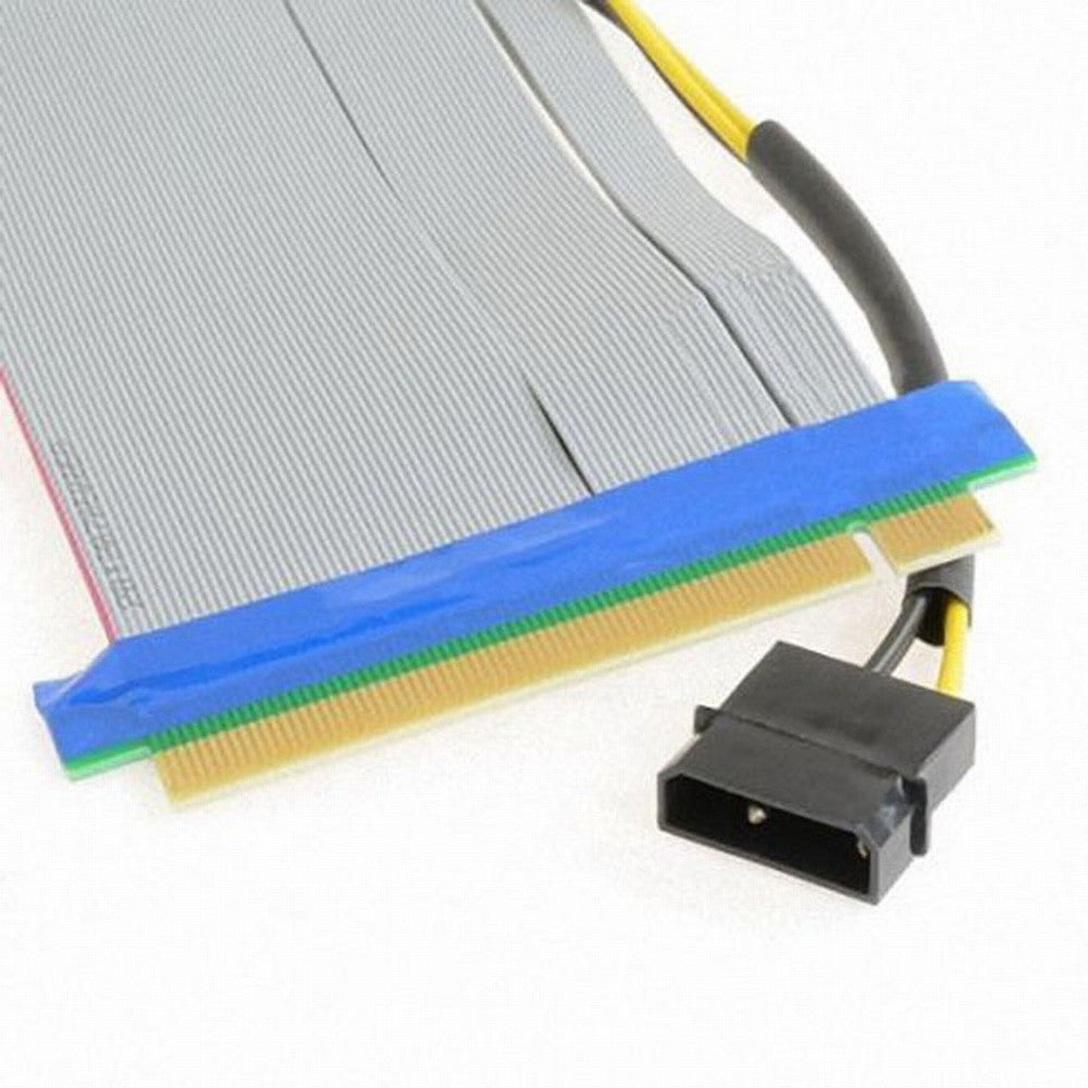Chenyang PCI-E Express 16X to 16x Riser Extender Card with Molex IDE Power Ribbon Cable 20cm EP-074