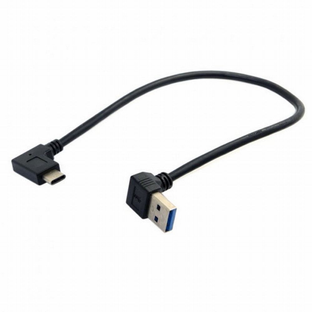 Chenyang Reversible USB 3.1 USB-C Angled to 90 Degree Down Angled A Male Data Cable for Laptop Tablet Mobile Phone UC-089-DN
