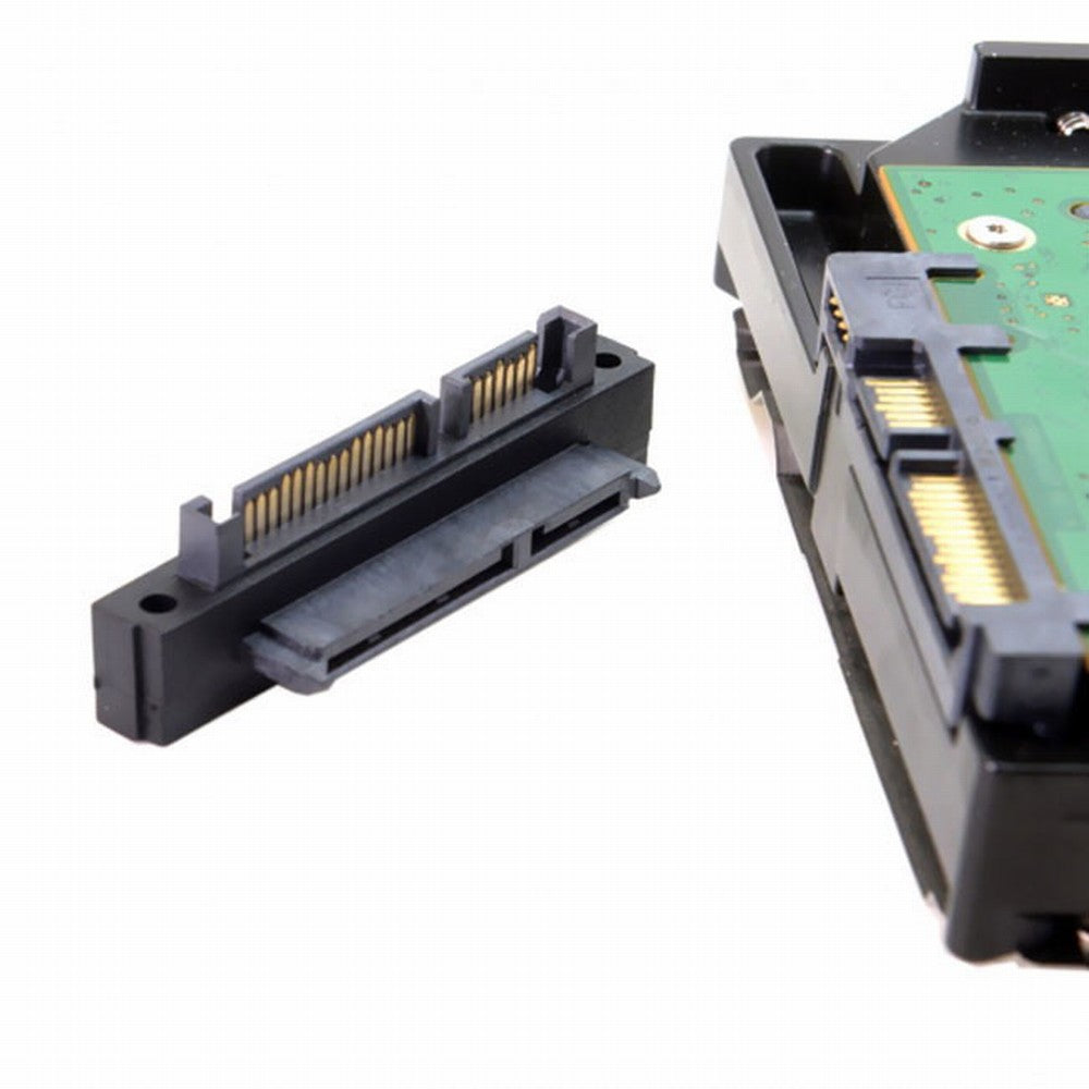 Chenyang 90 Degree Up Angled SATA 22Pin 7+15 Male to SATA 22Pin Female Extension Convertor Adapter SA-121-UP