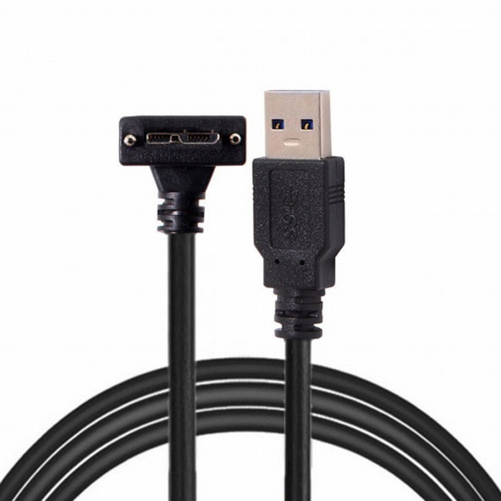 Chenyang  90 Degree Down Angled Micro USB Screw Mount to 3.0 Data Cable for Industrial Camera CC-U3-044-DN