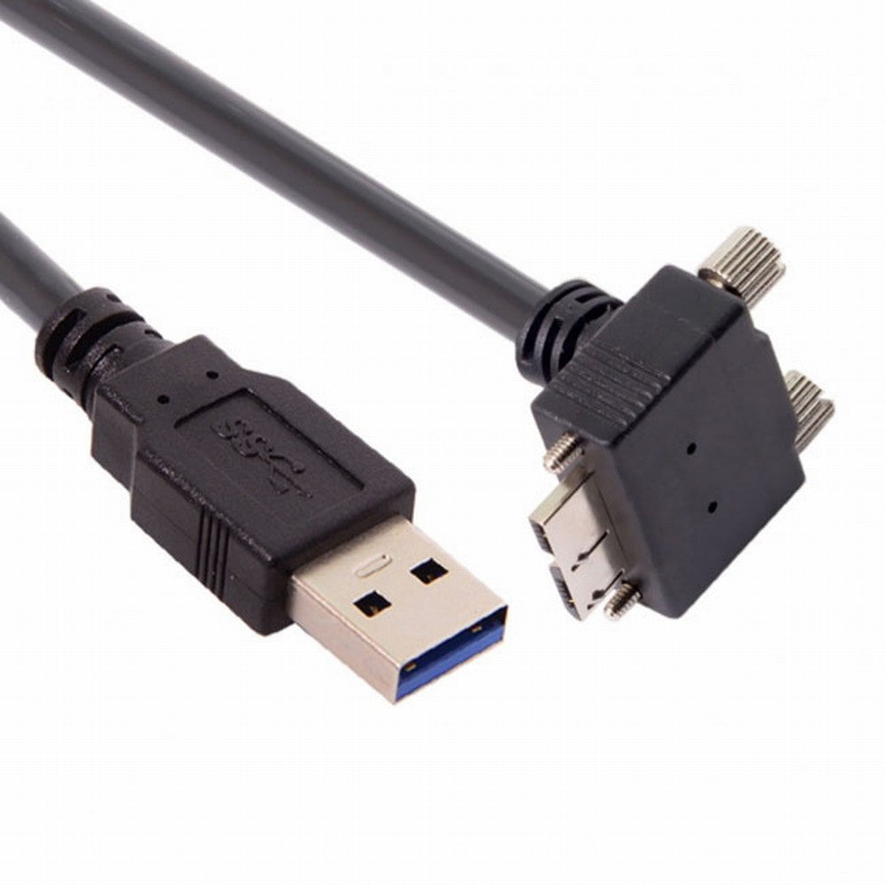 Chenyang  90 Degree Down Angled Micro USB Screw Mount to 3.0 Data Cable for Industrial Camera CC-U3-044-DN