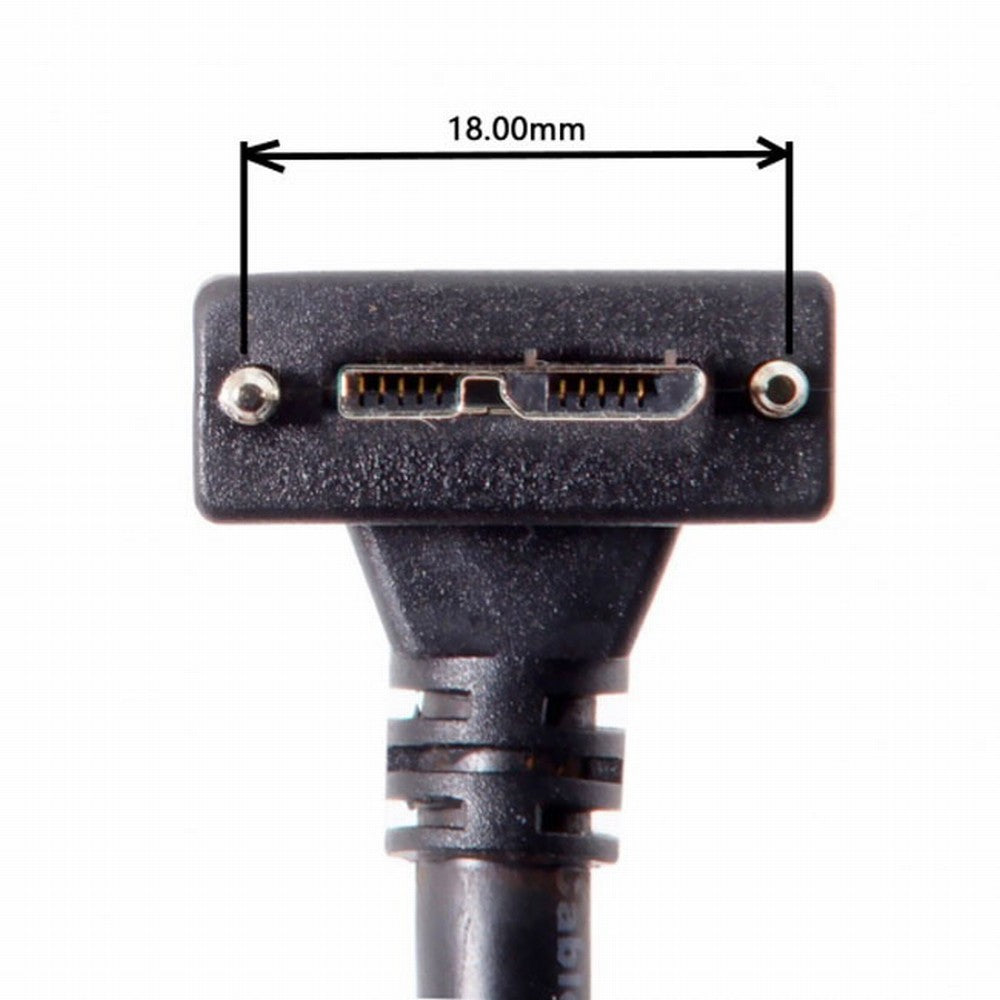 Chenyang  90 Degree Down Angled Micro USB Screw Mount to 3.0 Data Cable for Industrial Camera CC-U3-044-DN