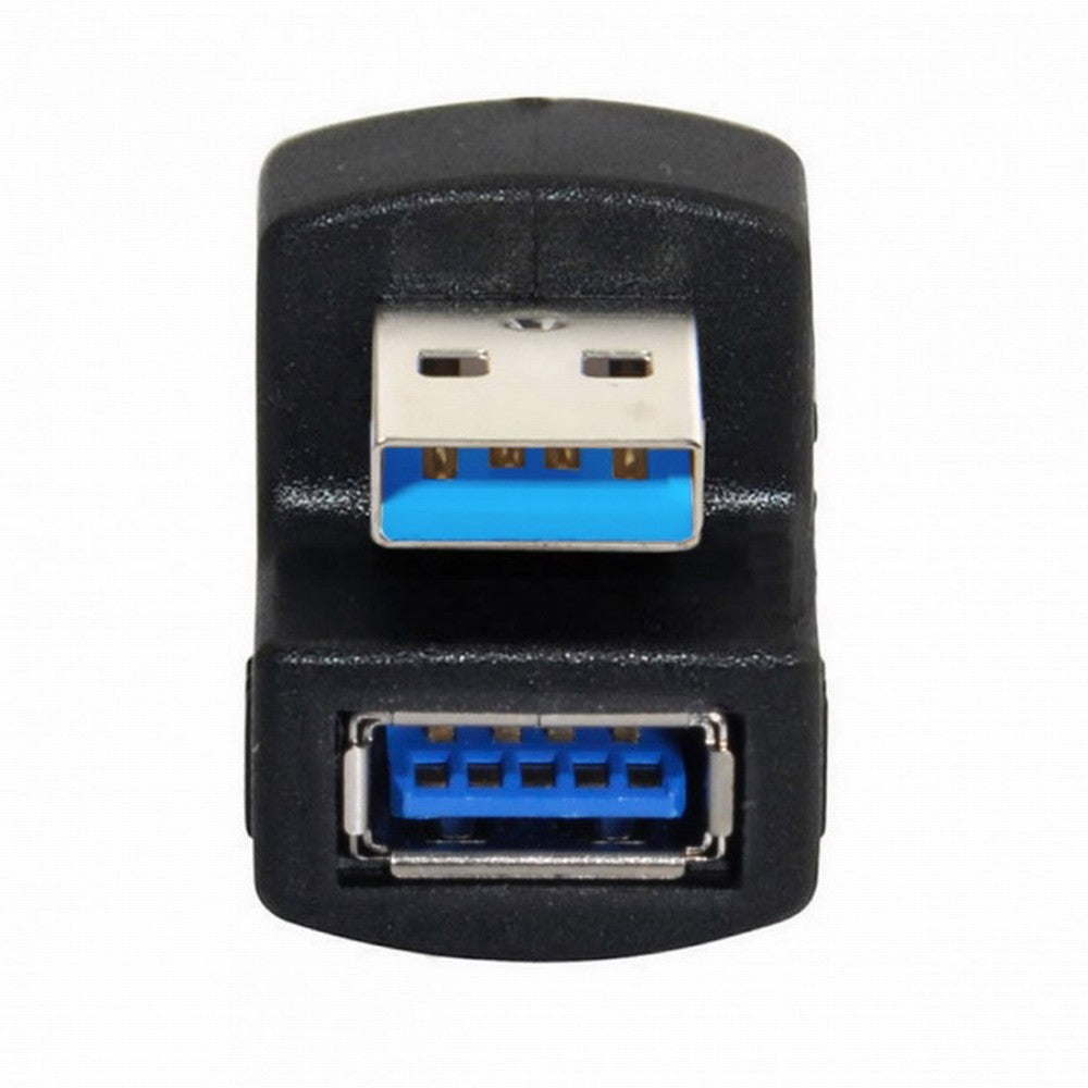 Chenyang 2pcs/Set Up Down Angled USB 3.0 Adapter A Male to Female Extension 180 Degree 5Gbps U3-099