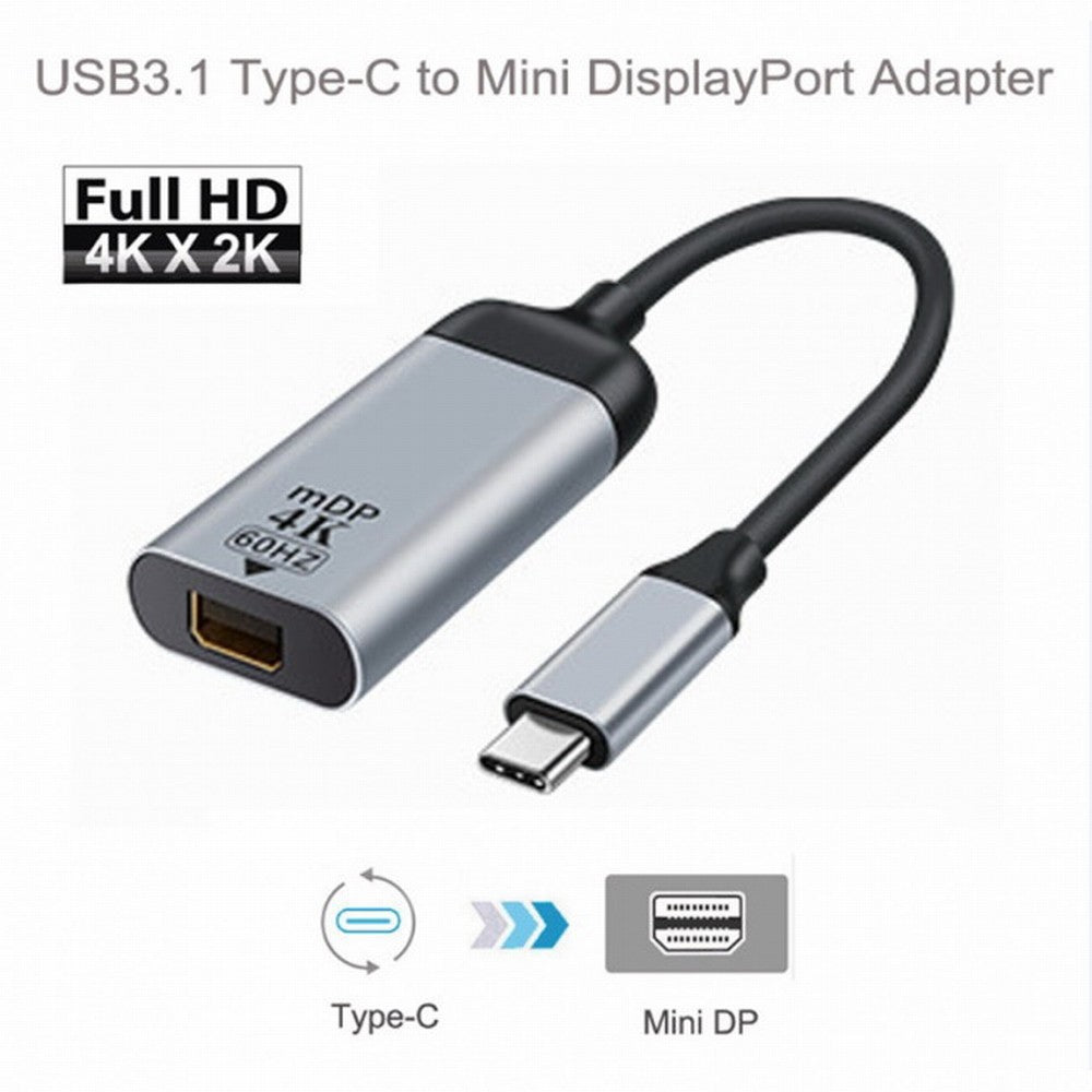 Chenyang USB-C Type C to Mini DP Displayport Cable Adapter 4K 2K 60hz for Tablet Phone Laptop UC-006-MDP