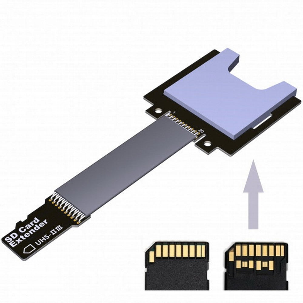Chenyang TF Micro SD Male Extender to SD Female Card Extension Cable Adapter Flexible SD/SDHC/SDXC UHS-III UHS-3 EP-012-B34SF