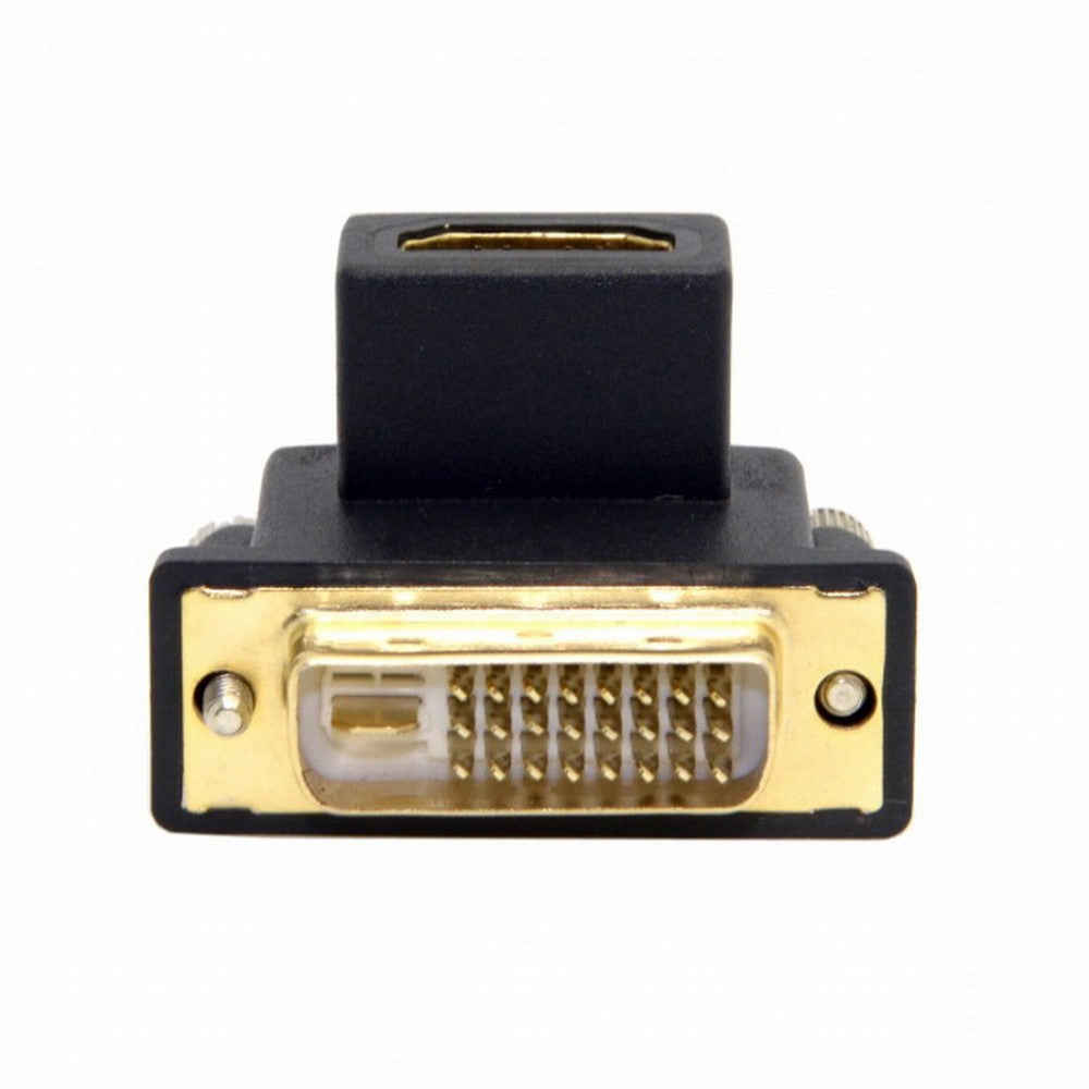 Chenyang 90 Degree Up Angled DVI Male to HDMI Female Adapter for Computer HDTV Graphics Card DB-041-UP
