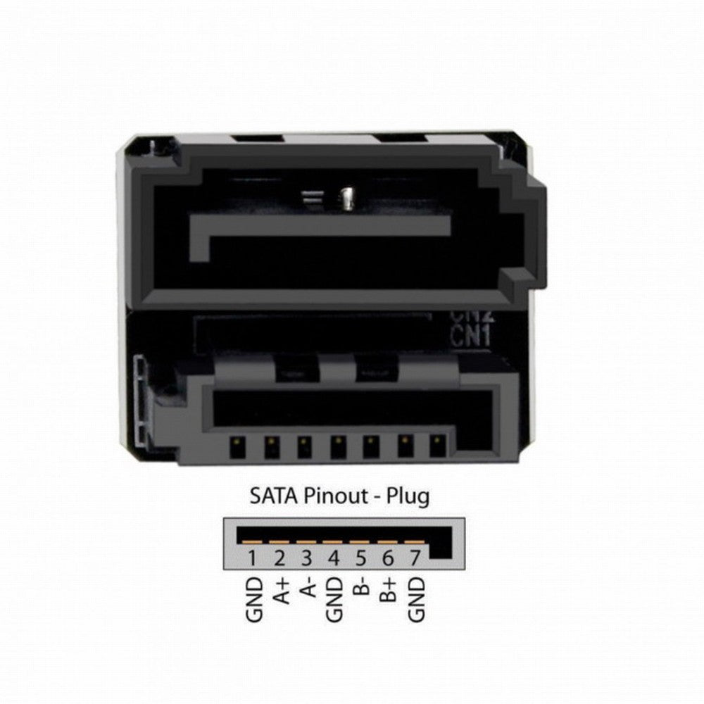 Chenyang Single SATA 7Pin Female to 7Pin Male 360 Degree Angled Adapter for Desktops SSD HDD Mainboard Motherboard SA-019