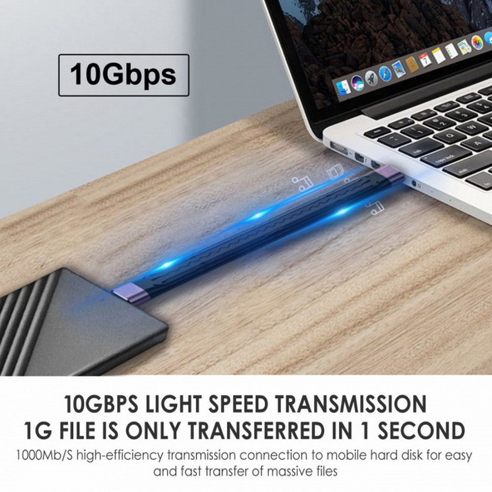 Chenyang 10Gbps USB 3.1 Type C Female to USB3.0 Type A Male Flat Slim FPC Data Cable 13cm for Laptop Phone UC-113-0.13M