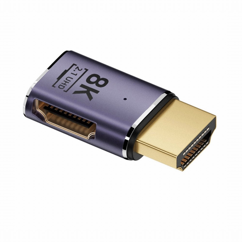 Chenyang HDMI Male to HDMI 2.1 Female Flat Horizontal 90 Degree Right Angled UHD Extension Adapter Support 8K 60hz HDTV HD-011-A8K02