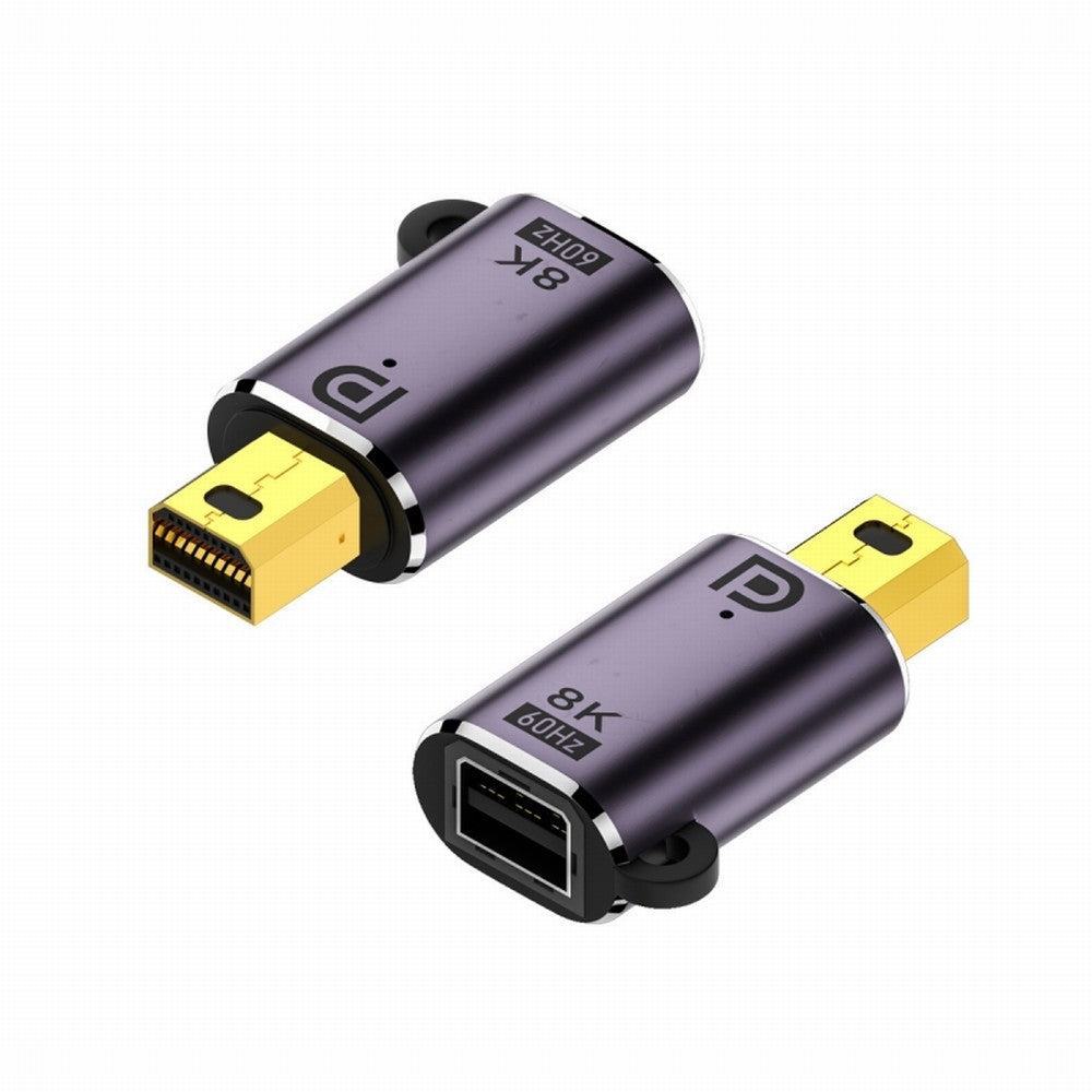Chenyang Mini DisplayPort 1.4 Male to Mini DP Female 8K 60hz Adapter Ultra-HD UHD 4K 144hz 7680*4320 for Video PC Laptop Monitor DP-036-8K03