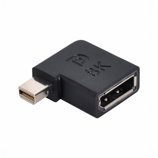 Chenyang Angled Mini DisplayPort 1.4 Male to DP Female 8K 60hz Adapter Ultra-HD UHD 4K 144hz 7680*4320 for Video PC Laptop Monitor DP-036-8K05