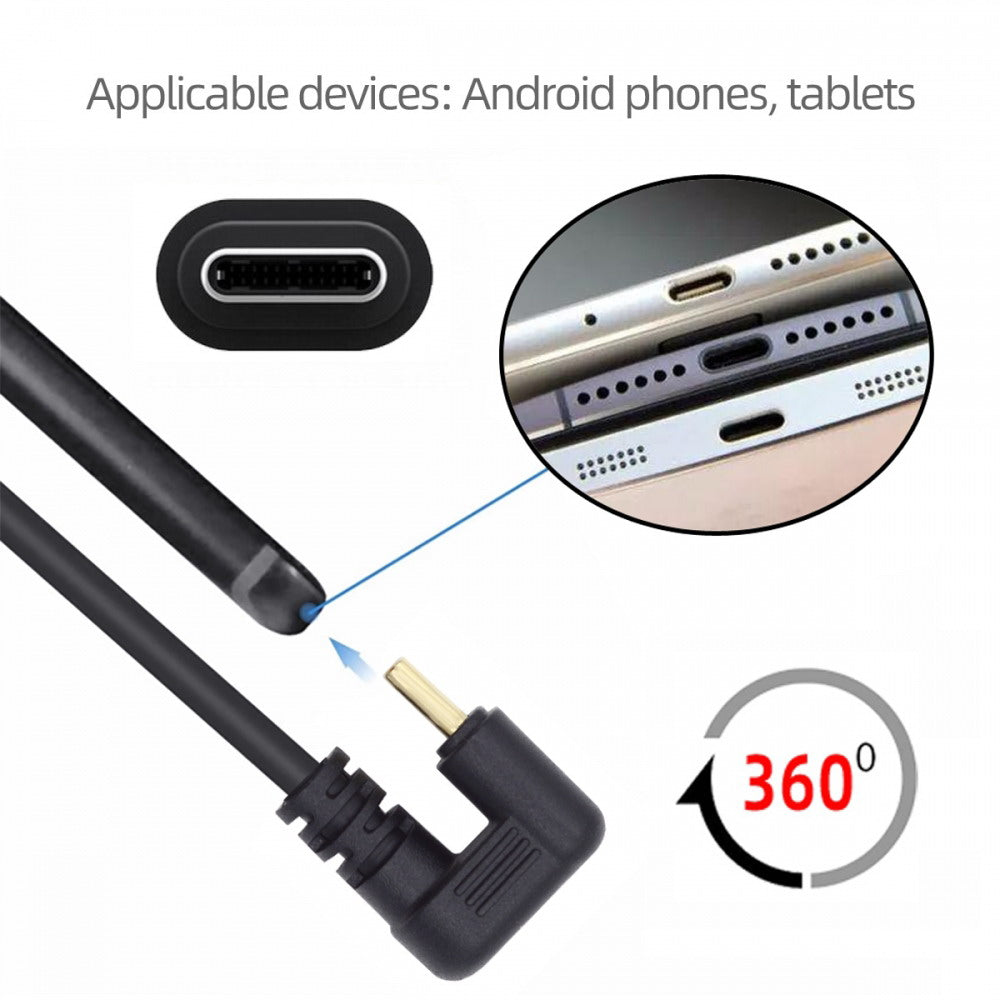 Chenyang Down Angled USB3.0 Type-A to Type C USB-C Male to Male Power Data Cable 5Gbps USB-C Opposite U Shape Back Angled UC-101-DN