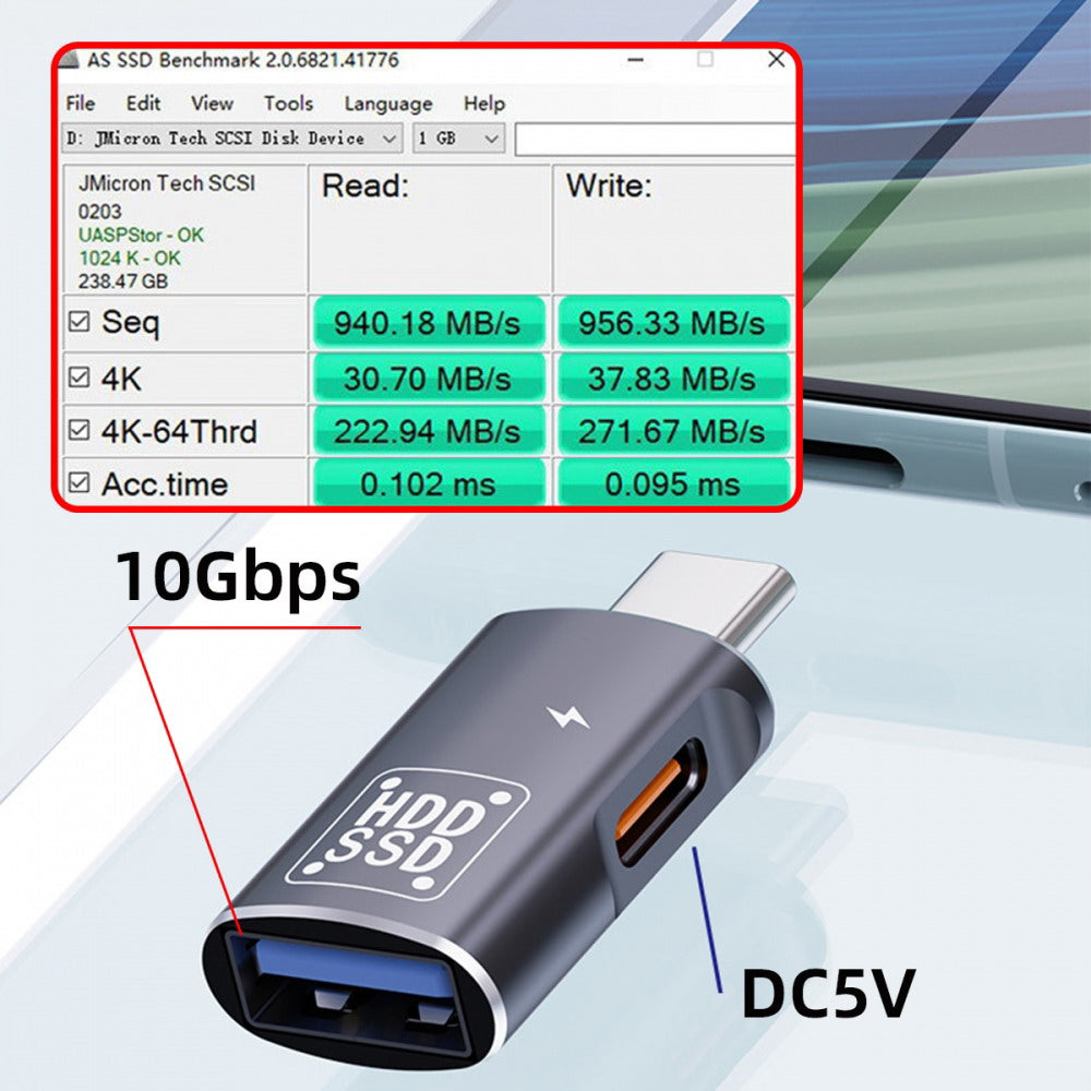 Chenyang 10Gbps USB-C Type-C to USB 3.0 Female OTG & DC 5V Power Adapter for Tablet Phone UC-035-AC