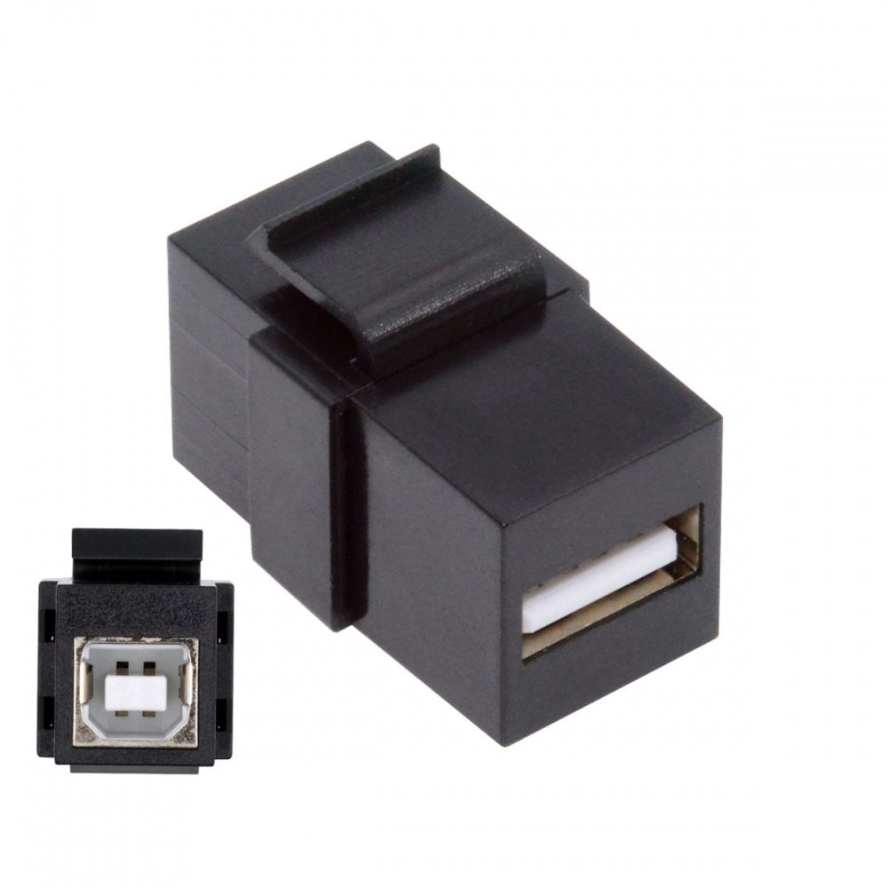 Chenyang USB2.0 A Female to Type-B Female Extension Keystone Jack Coupler Adapter for Wall Plate Panel USB Cable U2-078-AFBF