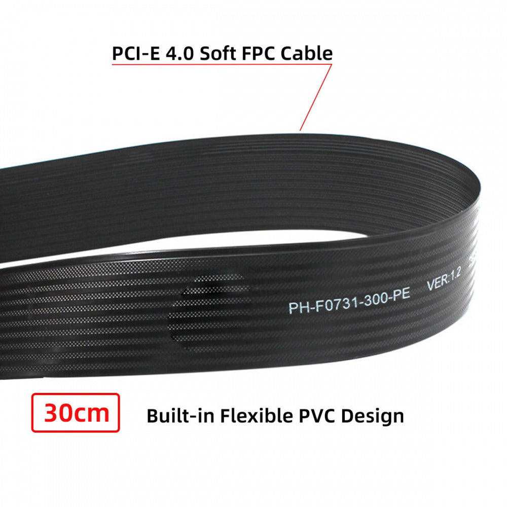 NGFF M-Key NVME Male to Female Extension PCI Express Cable 30cm Right Angled Type 90 Degree PCI-E 4.0 for Mainboard SSD 2230/2242/2260/2280