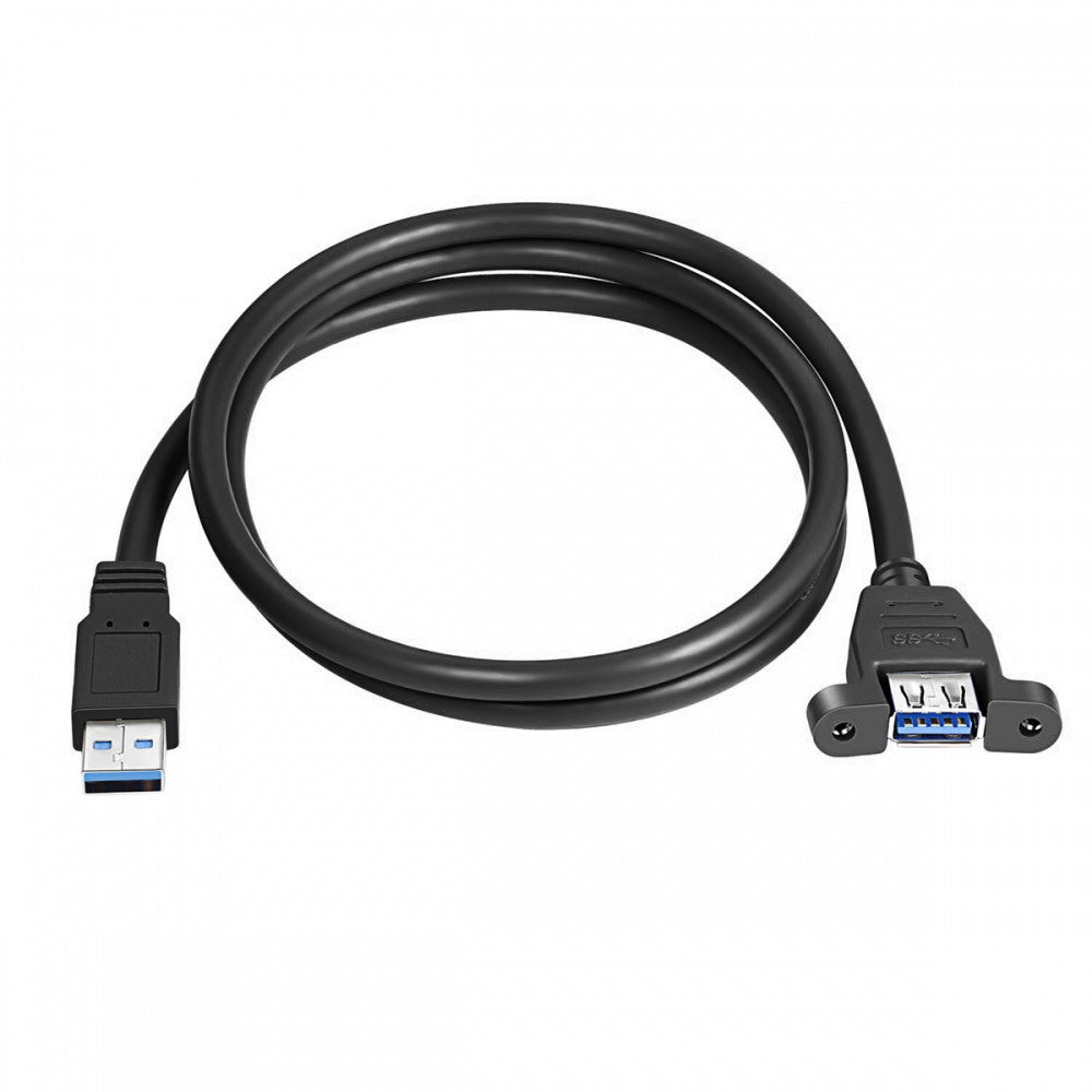 USB 3.0 Type A Male to Type A Female Extension Cable Panel Mount Type for Laptop Desktop