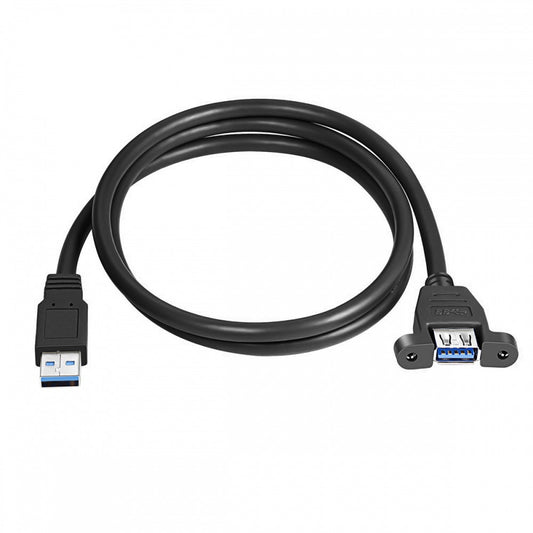 USB 3.0 Type A Male to Type A Female Extension Cable Panel Mount Type for Laptop Desktop