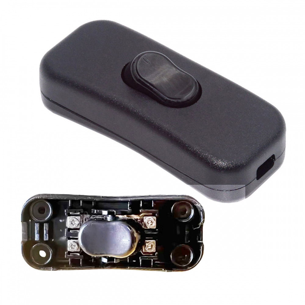 Universal Interruptor 318 Switch Cord Inline On-Off Switch DPST Control Rocker for Bedroom Table Lamp Desk Light Strip