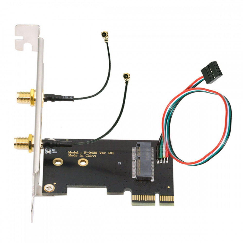 Wireless NGFF A/E-Key WiFi Card to PCI-E Express 1x Adapter for WLAN Wifi6 Wifi7 Bluetooth