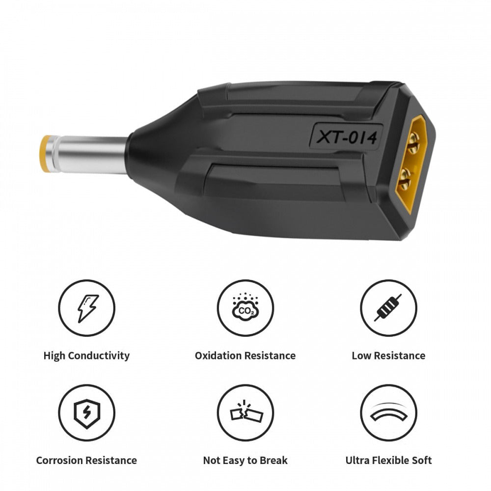 XT60 Male SC100 Protocol to DC 5.5x2.5mm Male Fast Charging Adapter for RC Lipo Battery Quadcopter Multicopter Aeromodelling