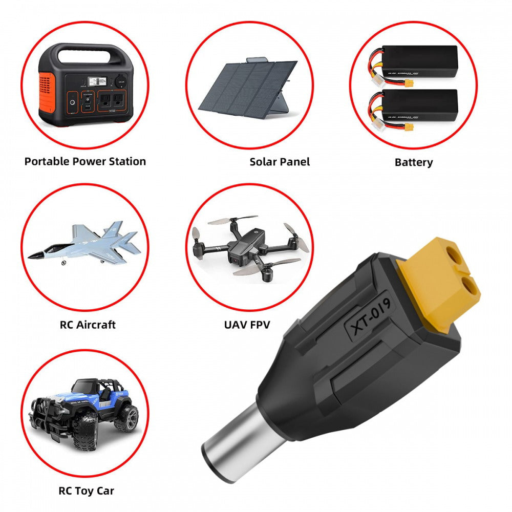 XT60 Female SC100 Protocol to DC 7.4x5.0mm Male Fast Charging Adapter for RC Lipo Battery Quadcopter Multicopter Aeromodelling