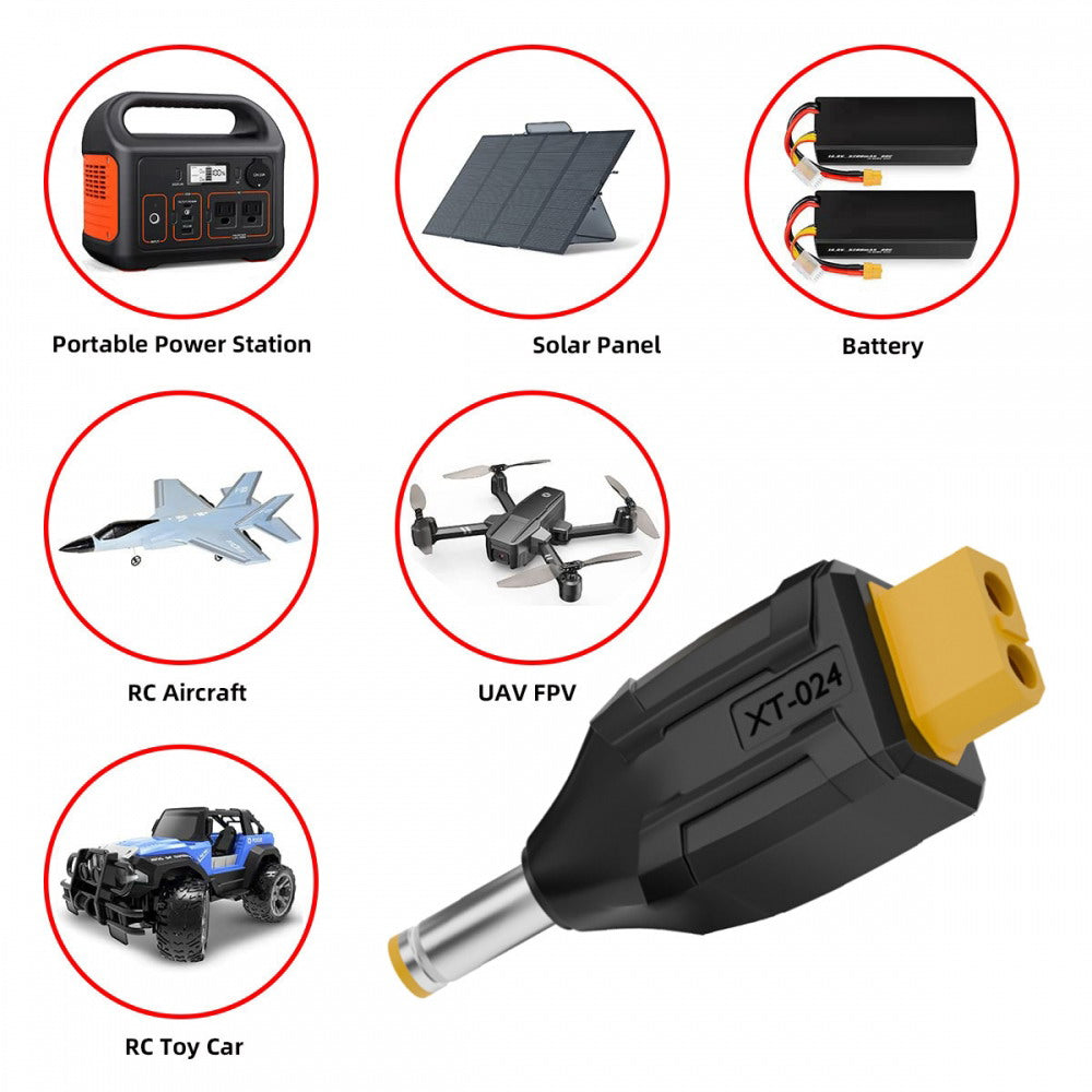XT60 Female SC100 Protocol to DC 5.5x2.5mm Male Fast Charging Adapter for RC Lipo Battery Quadcopter Multicopter Aeromodelling