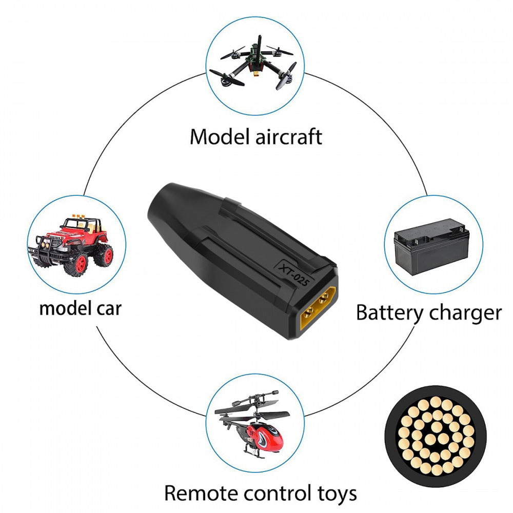 XT60 Male SC100 Protocol to DC 5.5x2.1mm Female Fast Charging Adapter for RC Lipo Battery Quadcopter Multicopter Aeromodelling