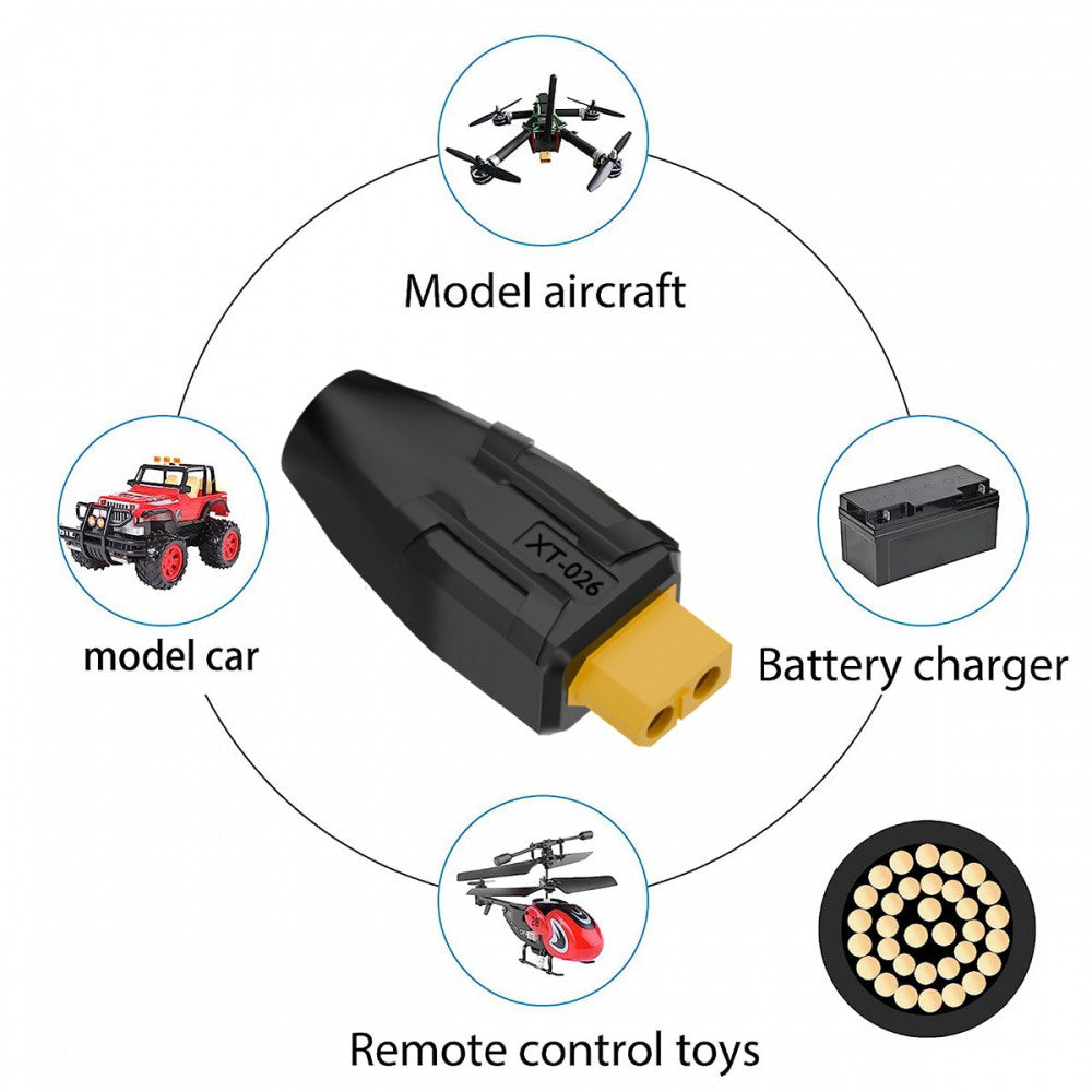 XT60 Female SC100 Protocol to DC 7.4x5.0mm Female Fast Charging Adapter for RC Lipo Battery Quadcopter Multicopter Aeromodelling