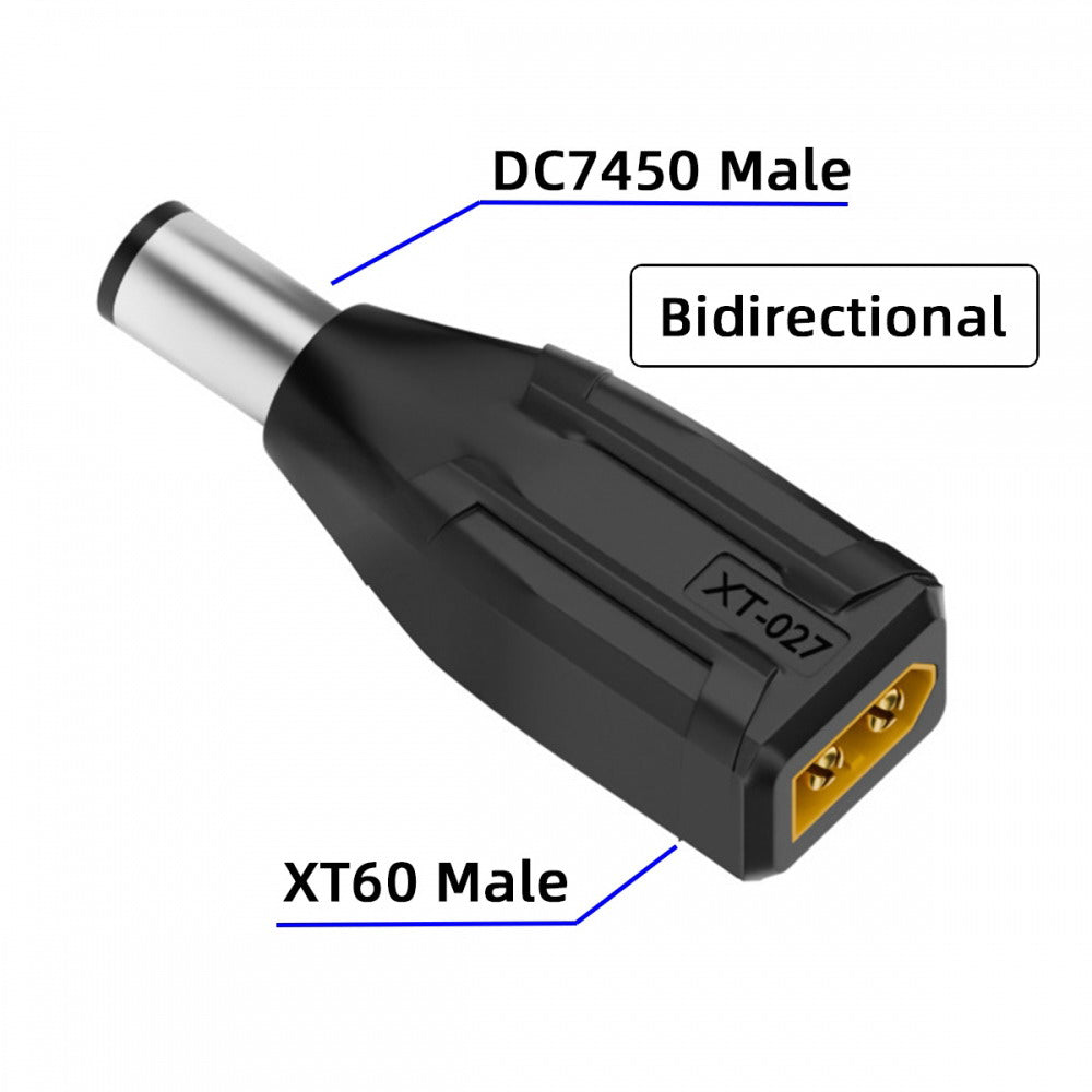 XT60 Male SC100 Protocol to DC 7.4x5.0mm Male Fast Charging Adapter for RC Lipo Battery Quadcopter Multicopter Aeromodelling