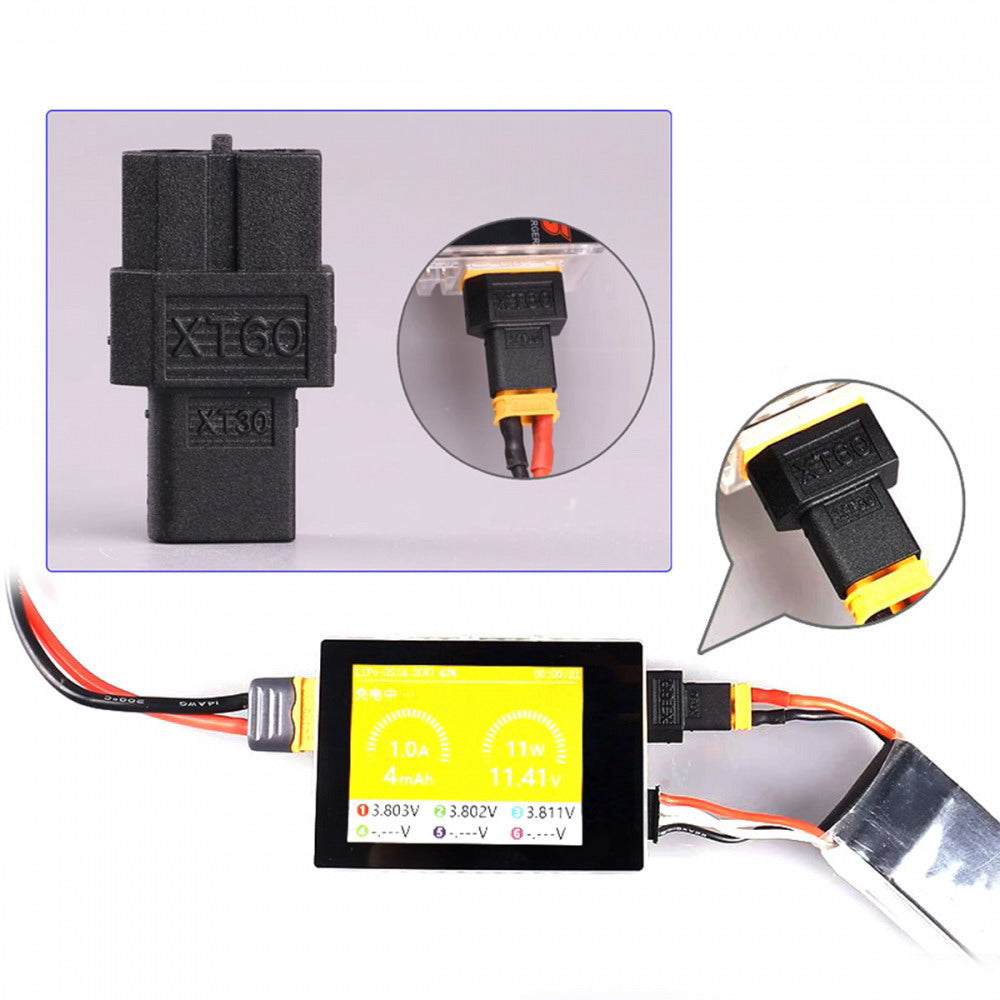 XT60 Female SC100 Protocol to XT30 Male Fast Charging Adapter for RC Lipo Battery Quadcopter Multicopter Aeromodelling