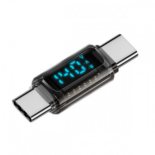 Type-C Smart LED Display USB-C Male to Male Extension Adapter USB4.0 40Gbps 140W Current Voltage Monitoring Tester Detector