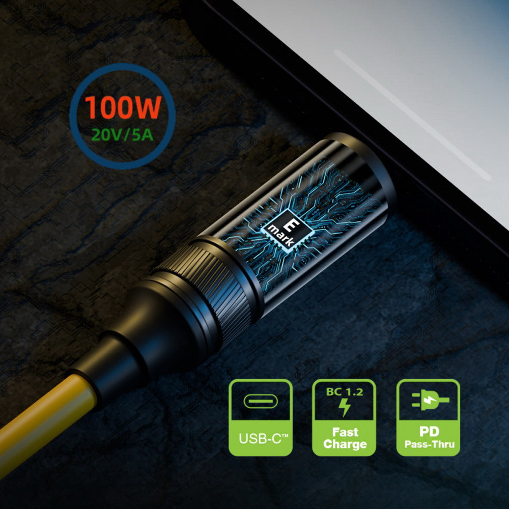 Smart LED Display USB-C USB4 Cable 20Gbps 100W 8K for Laptop Disk Phone Type-C Male to Male Cable Power & Data
