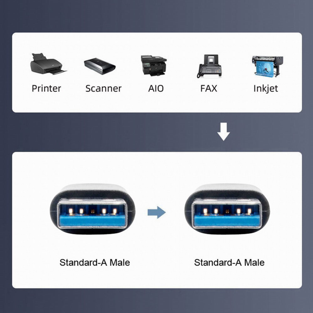 USB 3.0 Type-A Male to USB3.0 A Male Stretch Coiled Cable 100cm Extension 5Gbps for Disk SSD Camera Data
