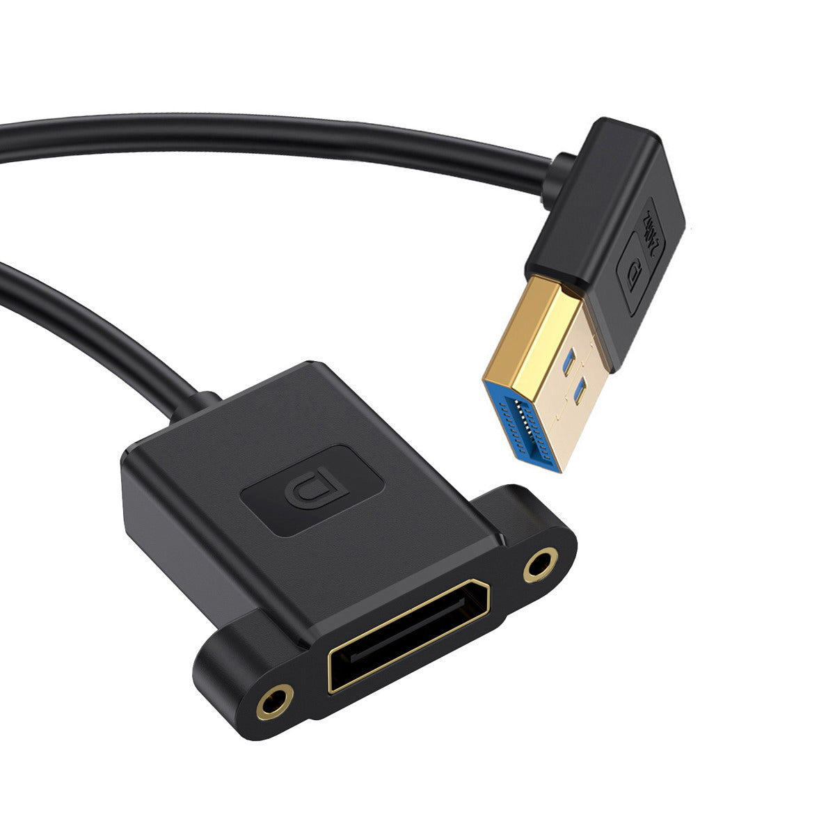 Ultrafine Up Angled DisplayPort 1.4 DP Male to Female Extension Cable 8K 60hz 4K 144hz for Desktop Laptop Monitor Graphics Card 30cm