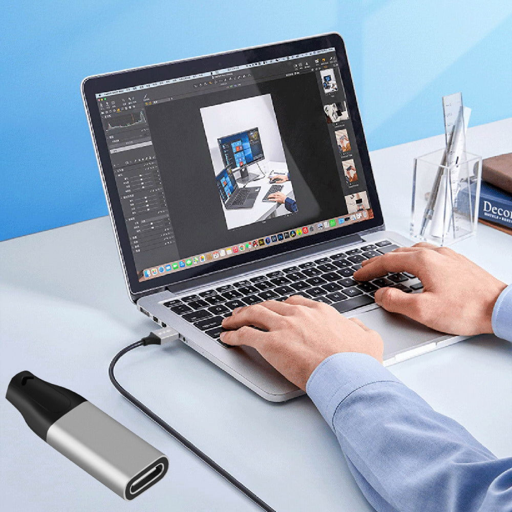 USB 3.0 Type-A Male to USB-C Type-C Female Stretch Coiled Cable 100cm Extension 5Gbps for Disk Phone Camera Data