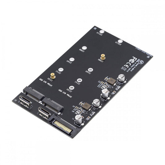 Dual Oculink SFF-8612 SFF-8611 to M.2 NGFF M-Key NVME PCIe SSD 2280 22110mm Adapter for Mainboard