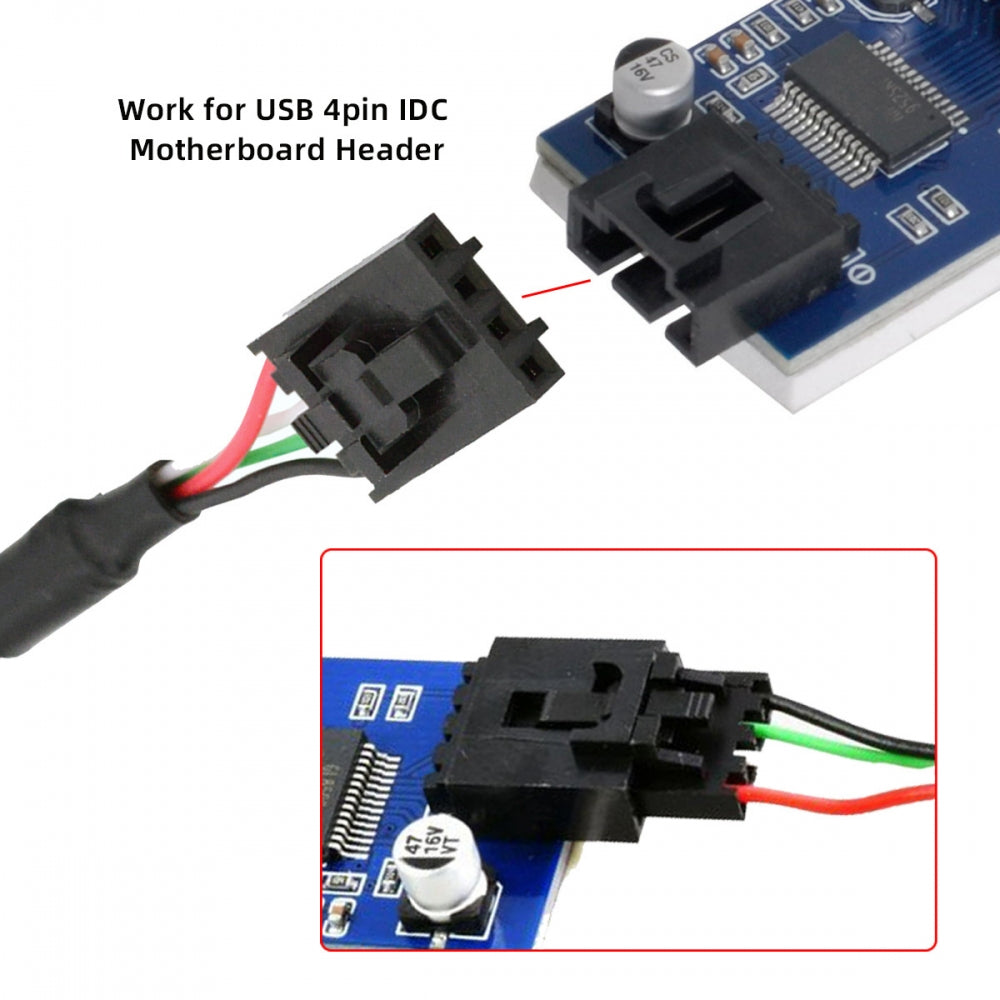 USB 3.1 Front Panel Header Male Type-E Host to USB 2.0 Motherboard 4pin IDC Housing with Latch Device Cable 30cm