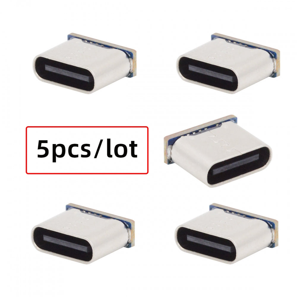5pcs/lot DIY Solder Type-C Female Socket Connector Replace for Micro-USB 5Pin Female SMT Type DC 5V Power