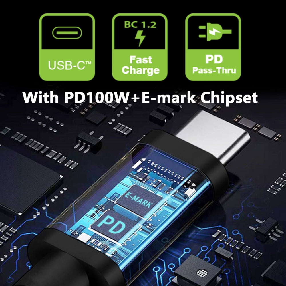 100W Type C USB-C Input to 20V DC 5.5*2.1mm Output Power 20V 5A 65W PD Charge Cable for Laptop