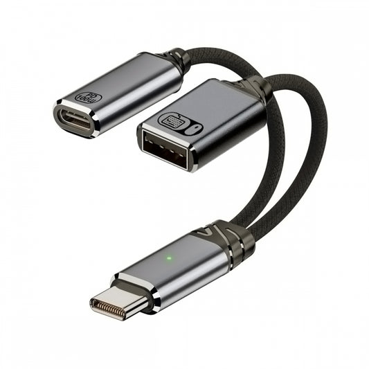 USB-C Type-C Male to 480Mbps USB 2.0 Female OTG & 100W PD Power Cable for Laptop Tablet Phone