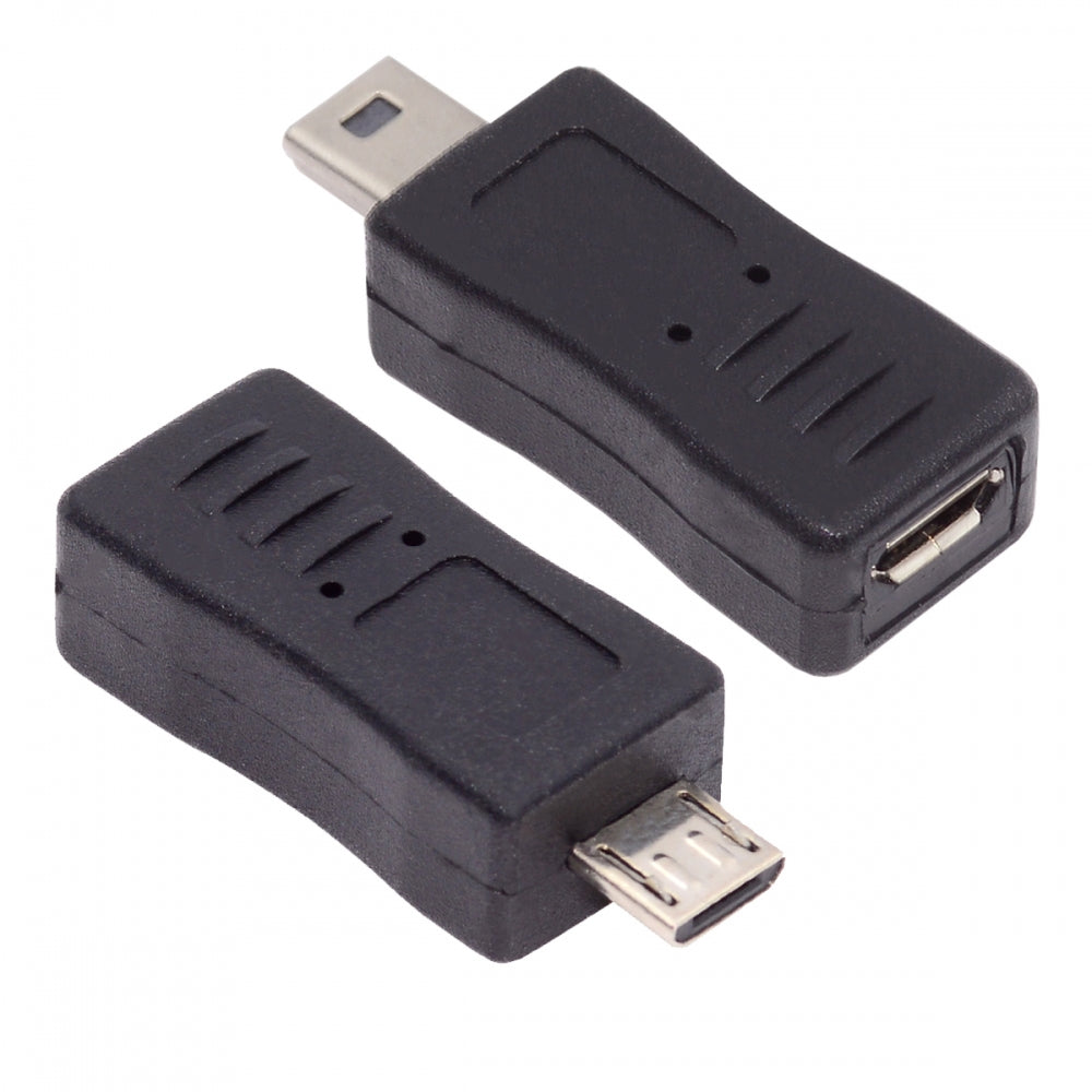 2pcs/lot Mini USB2.0 Male to Micro Female and Micro USB Male to Mini-USB Female Extension Connector Adapter