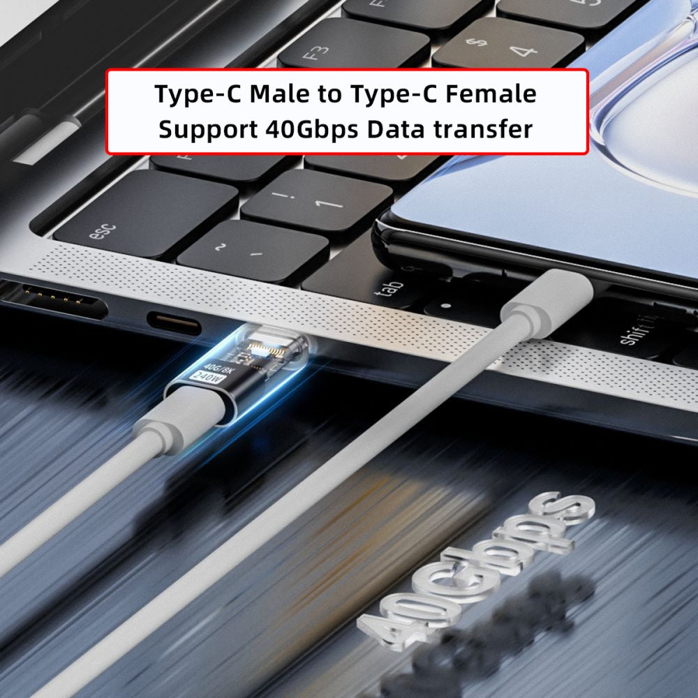 3pcs/lot Type-C Smart LED USB-C to USB3.2 Type-A Adapter OTG 10Gbps 40Gbps 120W 240W Data Fast Charging Tester Detector