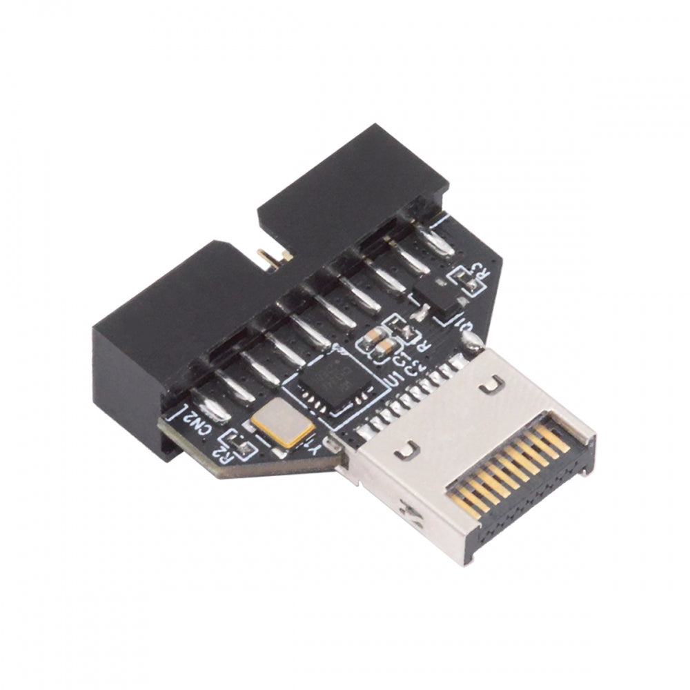Type-E IDC Socket USB 3.1 Front Panel Header to USB 3.0 20Pin Header Extension Adapter with CH334P for Desktop Motherboard
