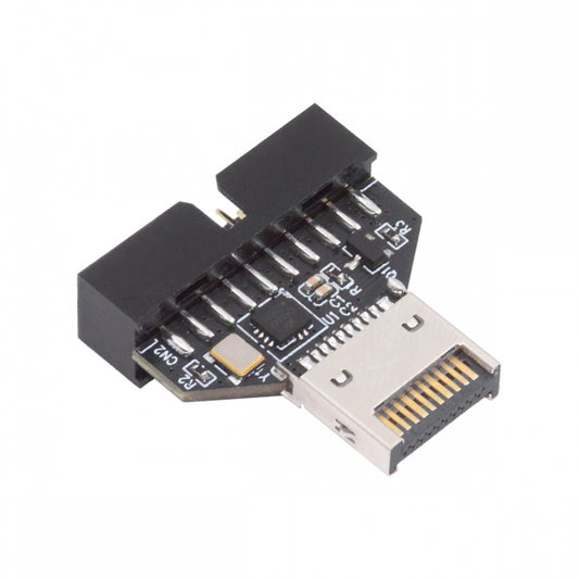 Type-E IDC Socket USB 3.1 Front Panel Header to USB 3.0 20Pin Header Extension Adapter with CH334P for Desktop Motherboard