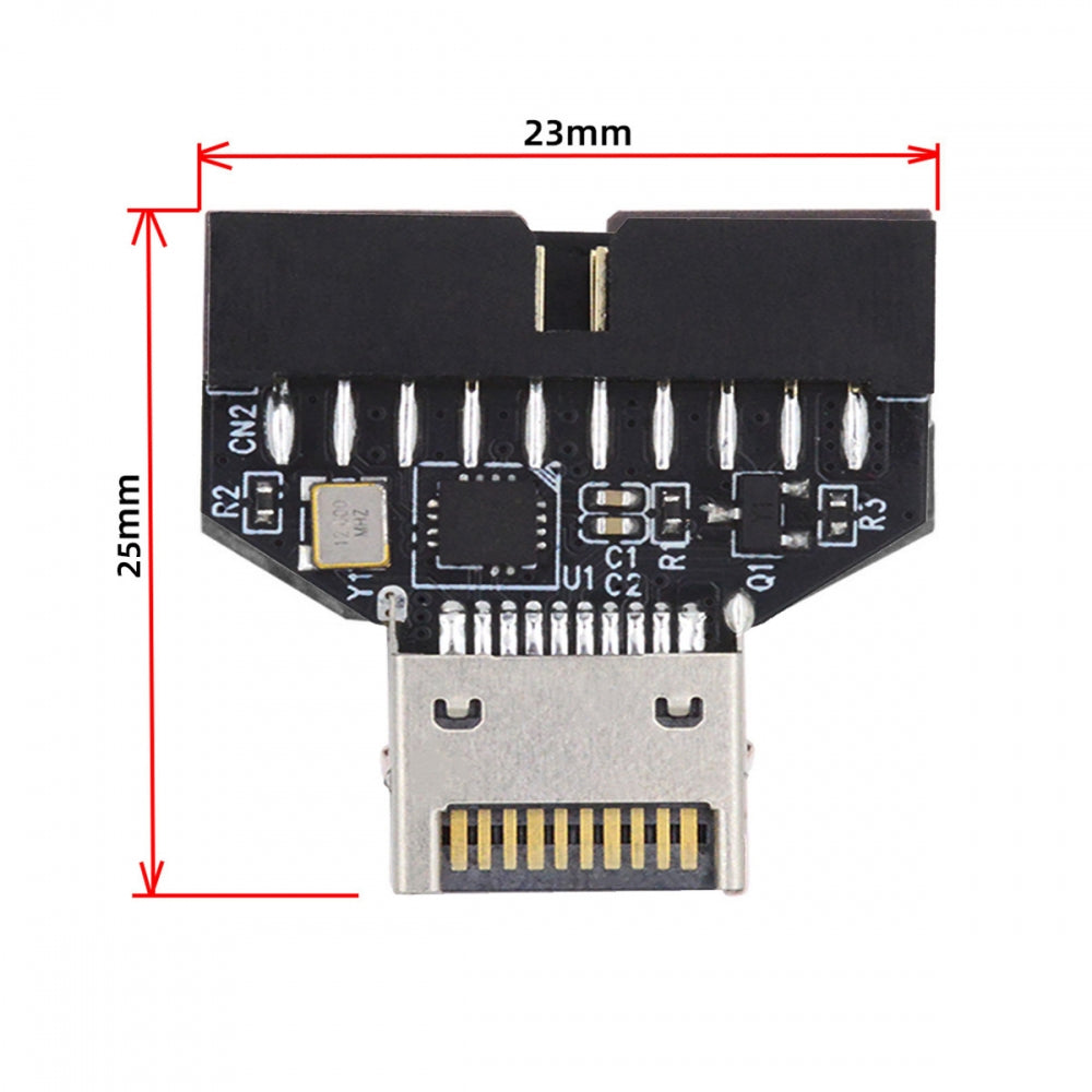 Type-E IDC Socket USB 3.1 Front Panel Header to USB 3.0 20Pin Header Extension Adapter with CH334P for Desktop Motherboard