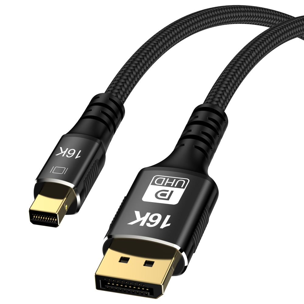 Mini DisplayPort 2.1 Mini-DP 2.0 to DP Cable 16K 60hz Cable Ultra-HD UHD DP 1.4 8K 120hz Compatible FreeSync G-Sync Gaming Monitor 4090 7900