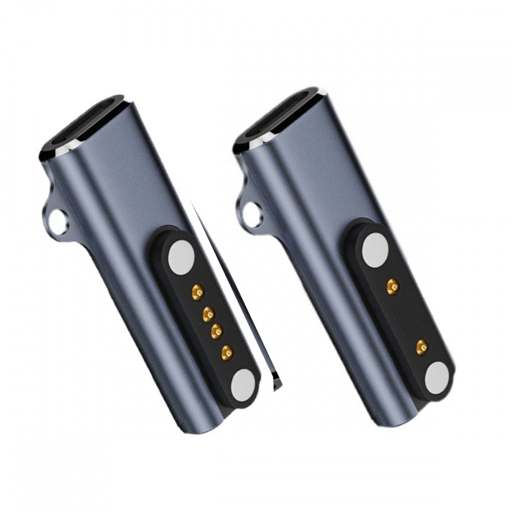 2pcs/lot Magnetic Smart Watch Charging Adapter USB Type-C to Pitch 7.62mm with 2-Pin 4-Pin Compatible with Bone Conduction Headphone