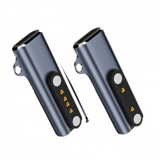 2pcs/lot Magnetic Smart Watch Charging Adapter USB Type-C to Pitch 7.62mm with 2-Pin 4-Pin Compatible with Bone Conduction Headphone