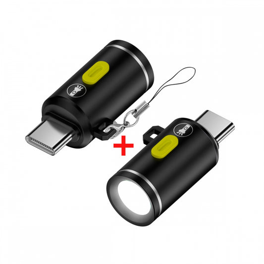 2pcs/set USB-C Type-C Male LED Light Interior Atmosphere Lighting for Outdoors Walking Cycling Phone Laptop Charger Night Lamp 210 Lumens