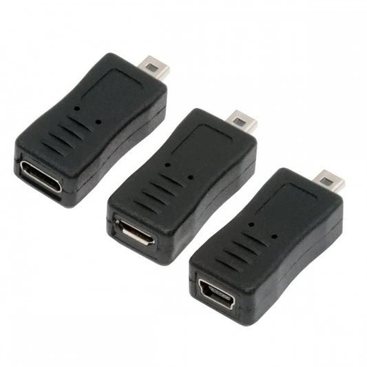 3pcs/set USB-C Type-C Micro Mini USB Female to Camera Mini 8P Data Power Adapter for Coolpix UC-E6 UC-E16 UC-E17 DSC-W DMC-S EX-Z